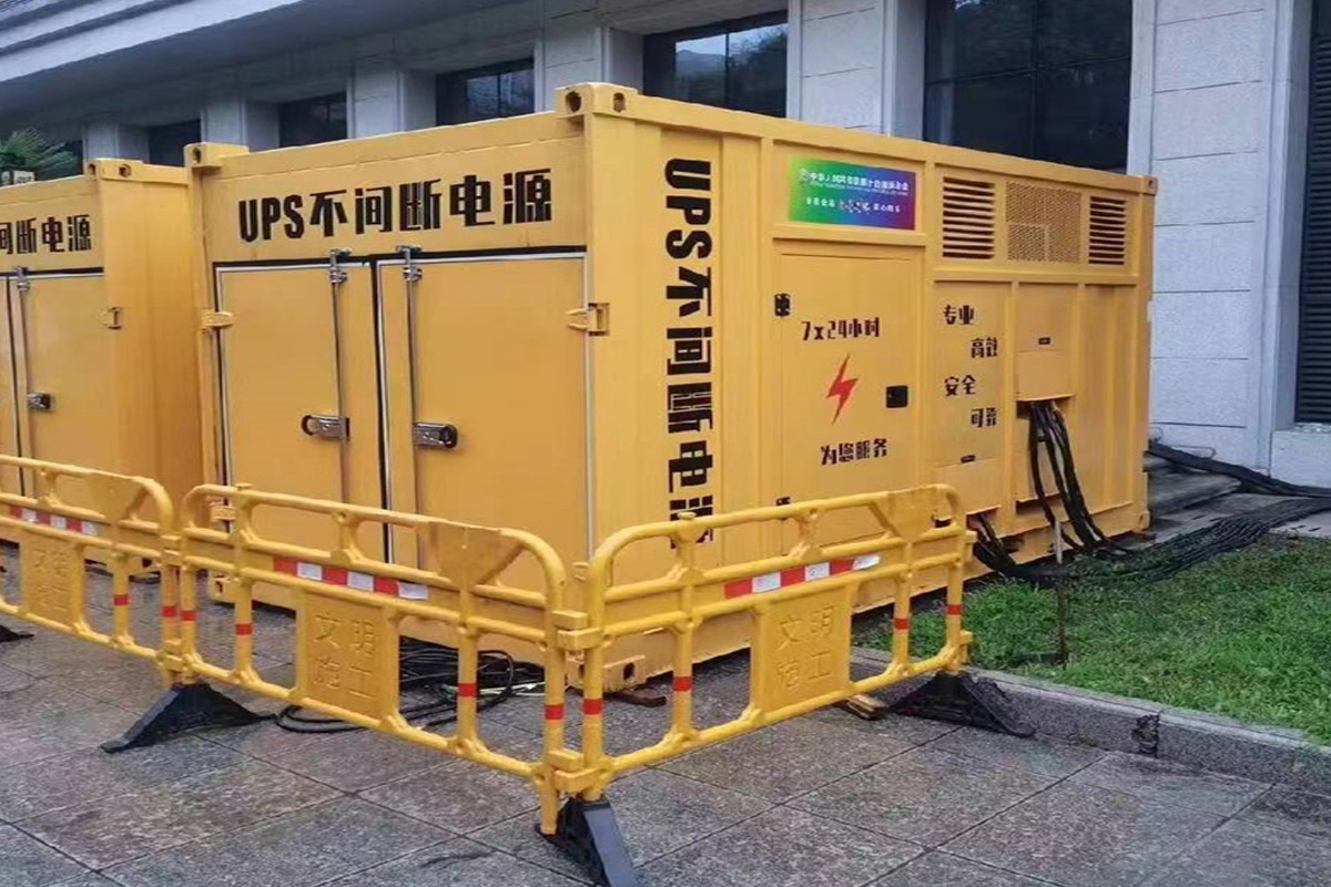 红旗发电机租赁施工现场